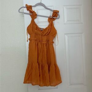 Calin Orange spring/summer mini dress